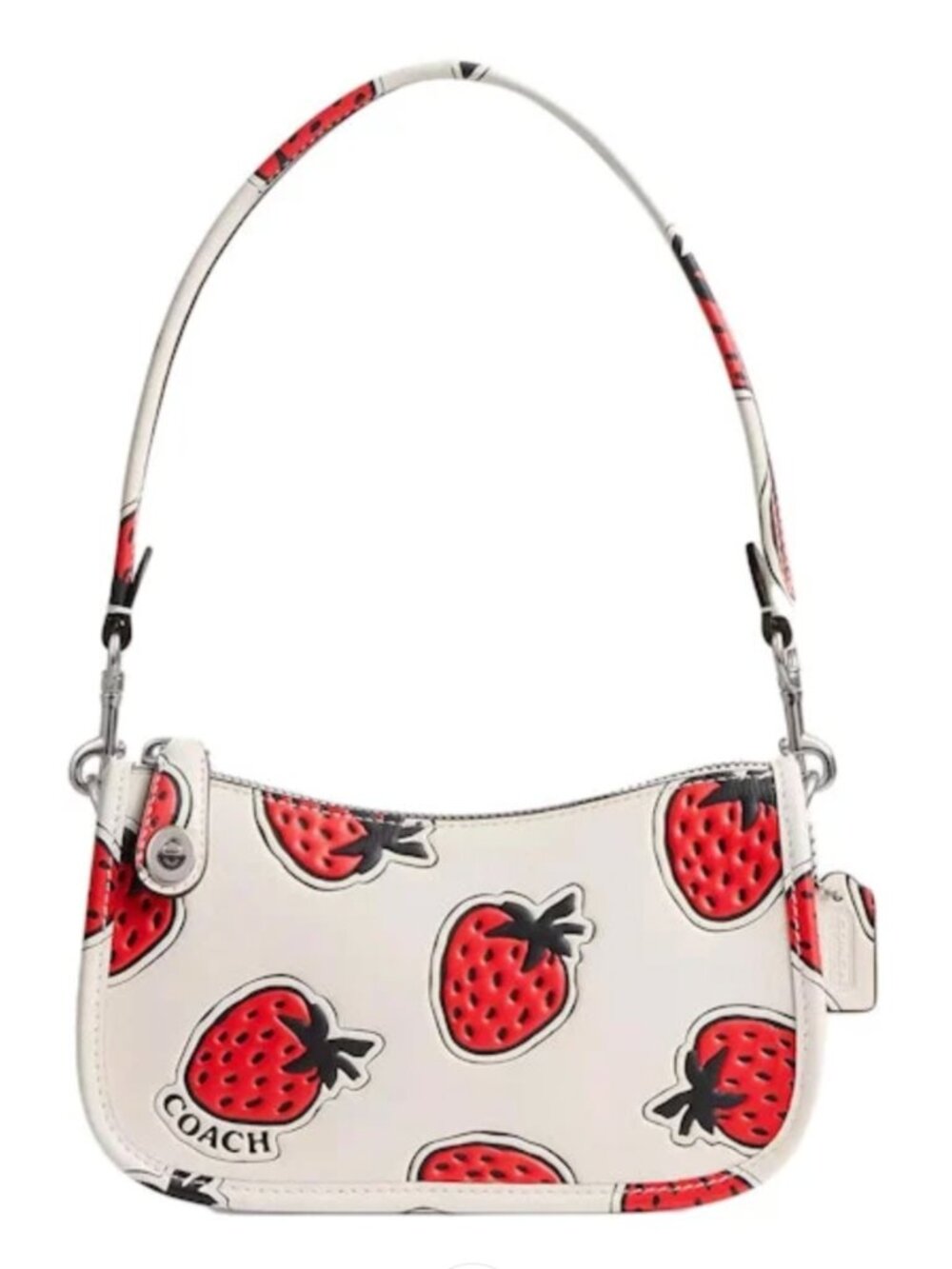 COACH | Strawberry Mini Leather Swinger 20 Shoulder Bag | Authentic